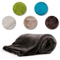 Couverture confortable de vie 210x280cm couverture en flanelle couvre-lit XXXL aqua