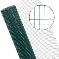 Fil de fer pour volière 4 angles 1x25 m cage 19x19 mm grillage pour clôture vert