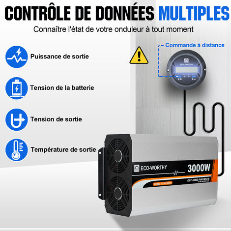 ECO-WORTHY 680W 12V kit solaire complet avec batteries pour caravanes:4x  170W panneaux solaires +