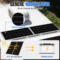 150W RV panneau solaire 12V module mono w / 20A LCD contr?leur de charge alimentation domestique