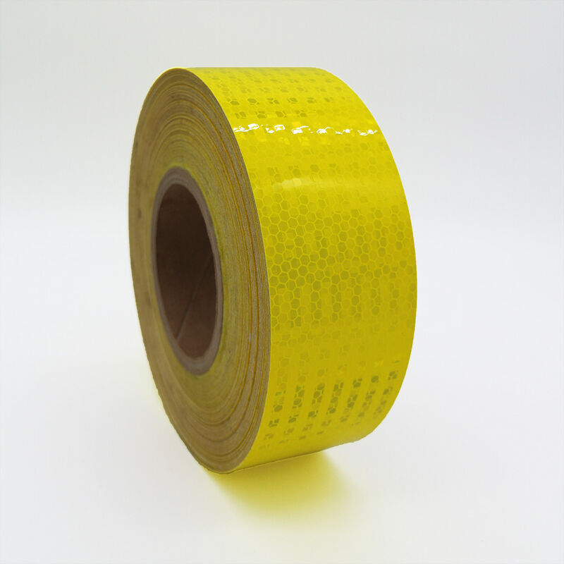 Nastro adesivo rifrangente diamond per segnalazione giallo 50mm classe 2  Lunghezza - 50mm x 5 MT