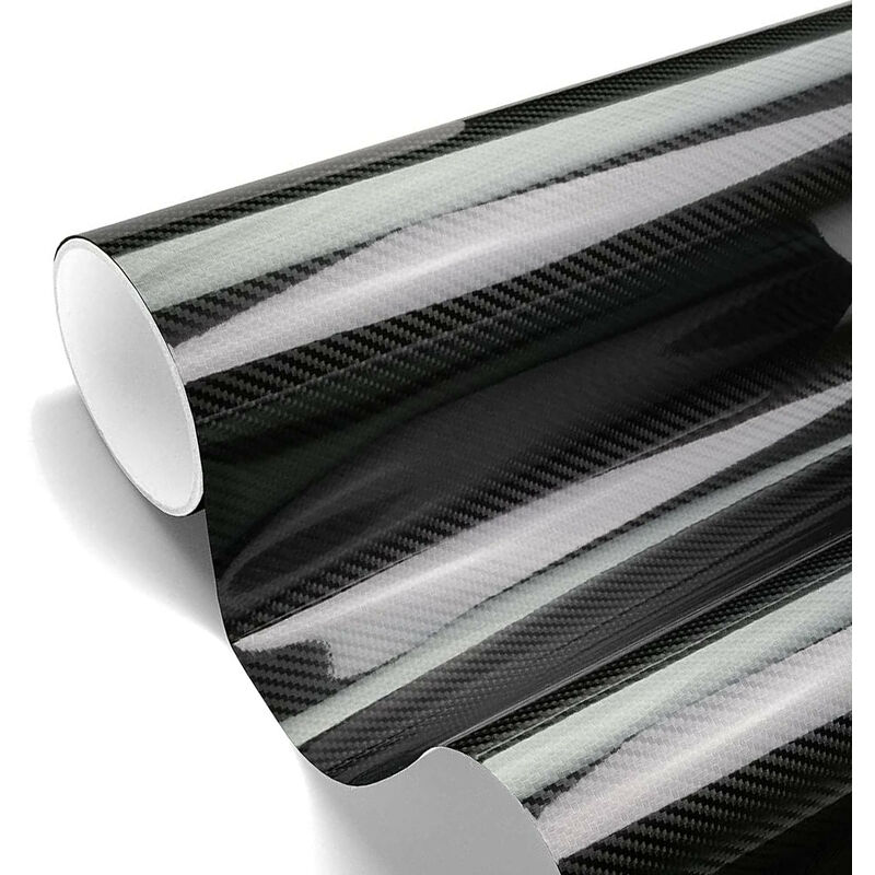 Pellicola Adesiva Wrapping Scacchi Bianco/Nero Lucido – 152cm X 50cm, Anti Bolla Per Auto, Moto E Oggetti