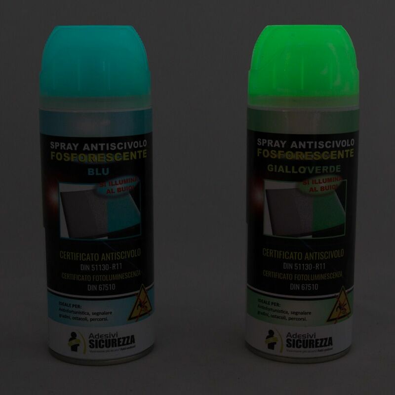 Spray Antiscivolo Fosforescente Antinfortunistica Professionale StickersLab  400ml Colore - Giallo, Numero Pezzi - 400ml