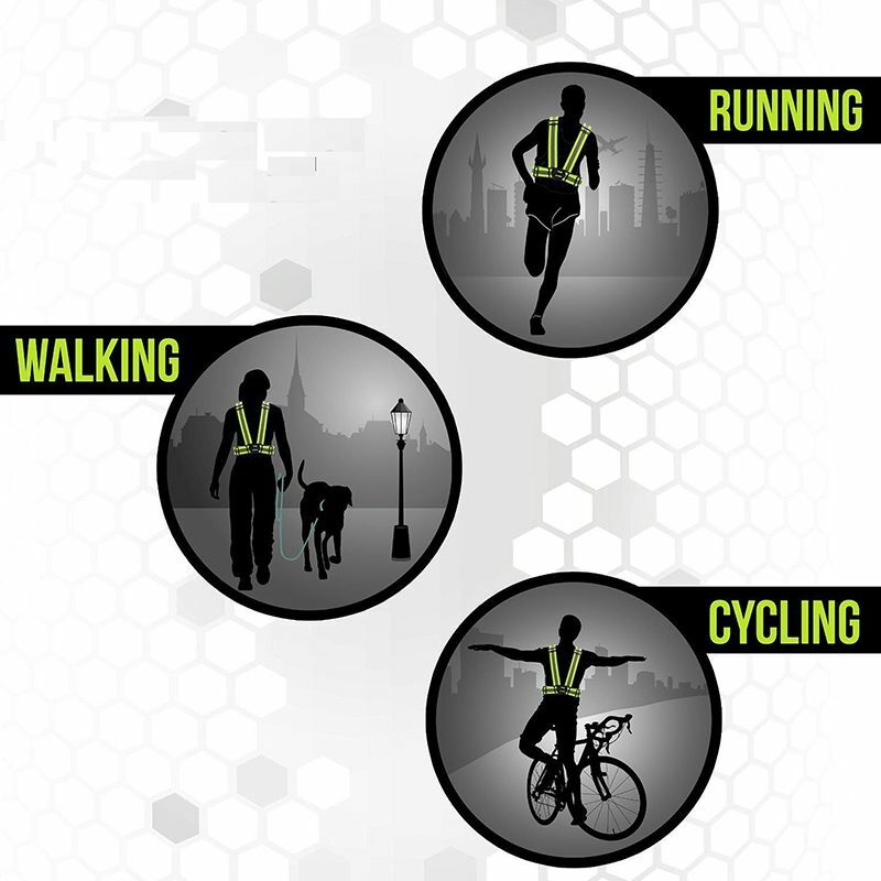 Giubbotto Alta Visibilità Notturna Bretelle Catarifrangenti Gilet Ad Alta Visibilità Per Ciclismo Giubbino Catarifrangente