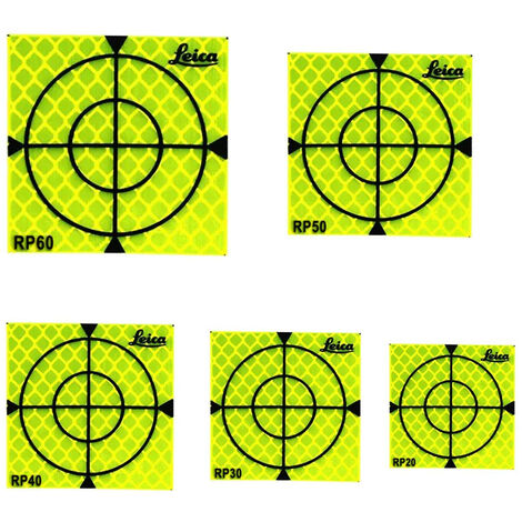 Target riflettenti Fluo rifrangenti adesivi 20/30/40/50/60mm con croce di mira 20 pezzi Misura - 30mm x 30mm