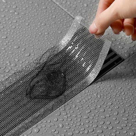 Filtro Capelli Doccia Usa E Getta - 10m X 7cm, Adesivo A Rete, Con Pala, Per Scarichi - Foto 4