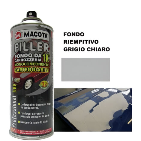 MACOTA FILLER Riempitivo per Carrozzeria Fondo Carteggiabile Aggrappante 400 ml Colore - Grigio (1/4)