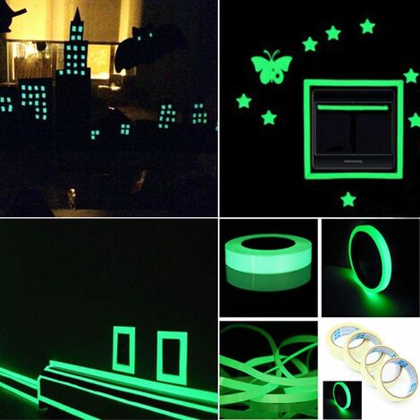 Nastro adesivo luminescente fosforescente che si illumina al buio classe "C" Larghezza - 50mm x 3MT