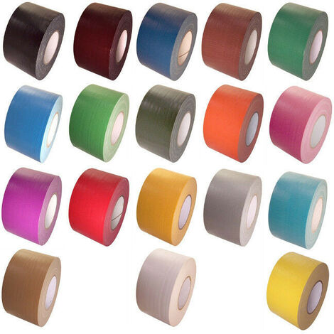 Nastro Americano telato colorato plastificato per riparazioni  EXTRA FORTE 4 rotoli - Lunghezza: 2,75mt - Colore: Rosso - Larghezza: 38mm