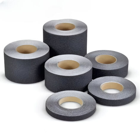 Nastro adesivo antiscivolo nero per interni ed esterni Larghezza - 100mm x 2MT