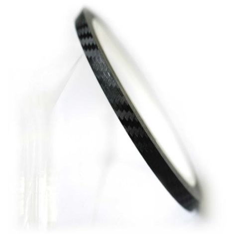 StickersLab - Strisce Adesive Rifrangenti Per Cerchi Moto - 3M™ Serie 580E - Larghezza 7 Mm, Lunghezza 6 Metri - Colore Nero - Alta Rifrangenza E Resistenza Meteo