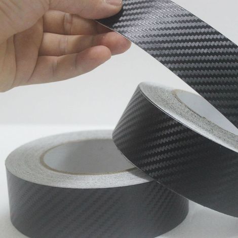 Nastro car wrapping in carbonio 3D a strisce da 25/50mm x 5 Metri Misura - 5cm x 5 Metri