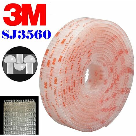Velcro adesivo Dual lock SJ3560 3M trasparente da 25mm Larghezza - 25mm x 5MT