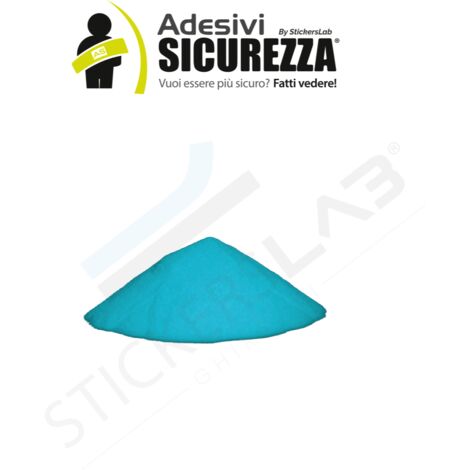 Pigmento additivo polvere luminescente fosforescente si illumina al buio (a base bianca) - Peso: 100 Grammi - Colore: Blu Sky