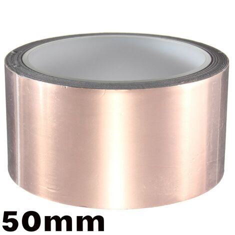 Rotolo Nastro adesivo Conduttivo Lamina in Rame - 3MT Misura - 50mm x 3 Metri