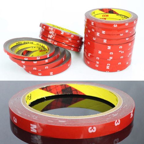 Nastro biadesivo 3M VHB in schiuma acrilica per interno ed esterno Misura - 20mm x 3 Metri