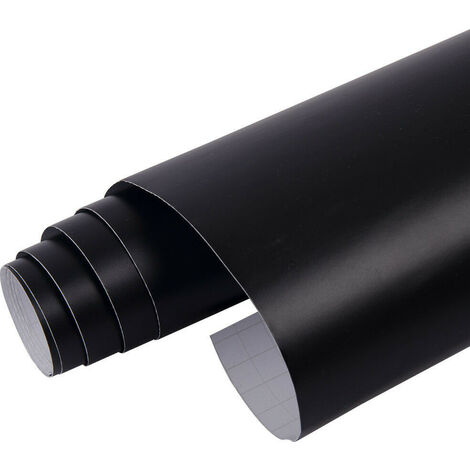 Pellicola adesiva nero opaco per car wrapping e tuning auto e moto. Antigraffio Misura - 152cm x 10 Mt