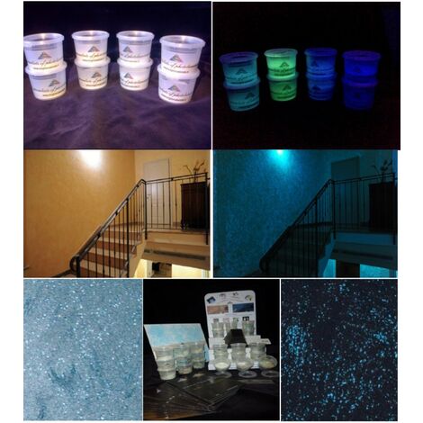 50gr Additivo in granuli di vetro luminescente pitture murali EXTRA FORTE Colore - Giallo/Verde