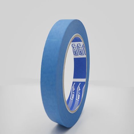 Nastro mascheratura blu in carta uso esterno resistente U.V. (80°C) taglia - 19mm x 50mt (8 rotoli)