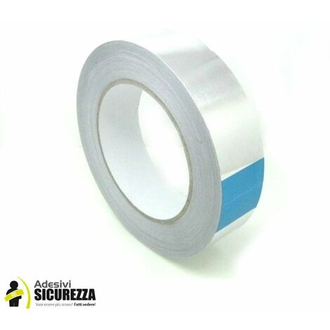 Nastro in alluminio argento alte temperature con liner per giunture Misura - 25mm x 50MT