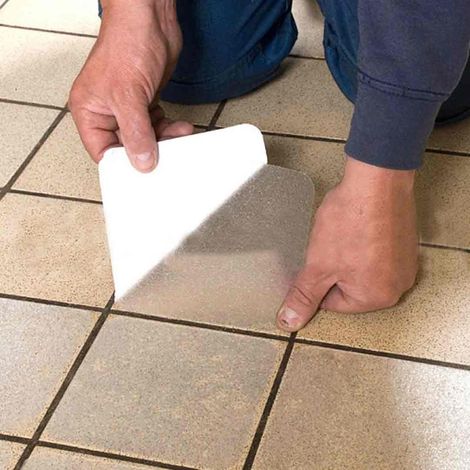 6 Adesivi 14x14cm Trasparenti Antiscivolo per Vasca e Doccia o superfici bagnate Non Abrasivi