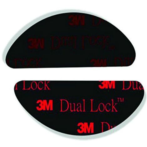 Dual lock SJ 3550 3M velcro adesivo nero singoli sagomati per Telepass parabrezza auto Numero Pezzi - 20 pezzi (48mm x 18mm)