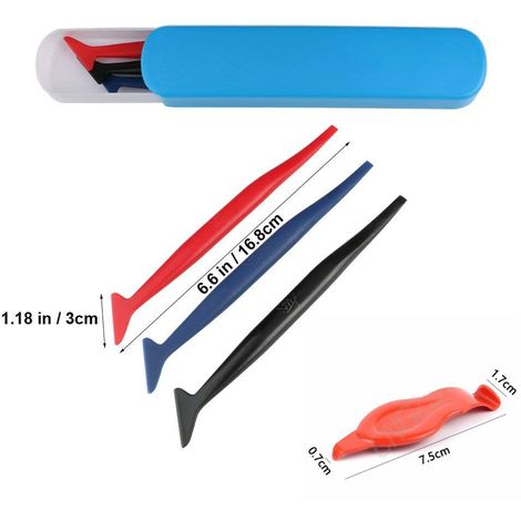 Kit con micro spatole applicazione pellicole car wrapping per fessure e zone difficili (1/5)