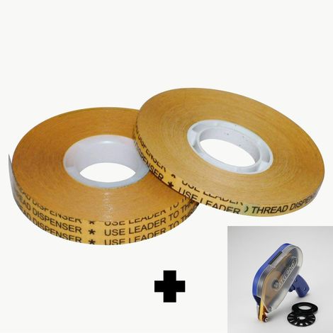 Nastro TNT biadesivo in tessuto non tessuto reverse (ATG system) a medio spessore 0,08mm + dispenser ATG700 Packaging - 8 RotolI: 19mm x 33M x 0,08mm + Dispenser ATG900