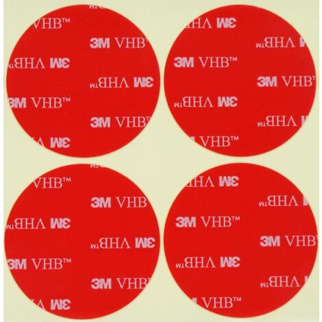 Biadesivo a cerchio VHB a schiuma acrilica 3M5952 - 38/58mm Misura - 10 cerchi da 38mm (3,8cm)