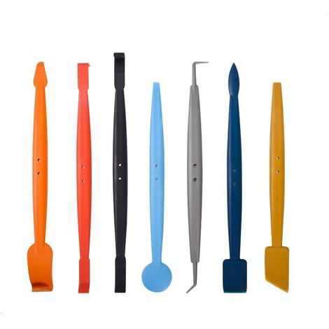 Kit con 7 micro spatole magnetiche applicazione pellicole car wrapping per fessure sollevamento zone difficili (professionale) (1/5)