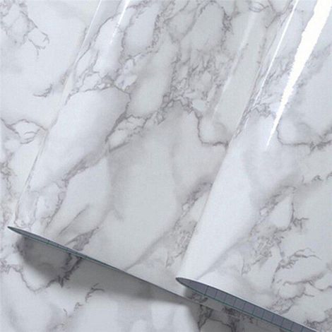 Pellicola di vinile autoadesivo motivo granito effetto marmo grigio Misura - 122cm x 10M