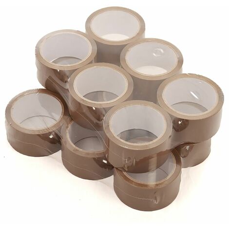 Nastro Adesivo per imballaggio avana silenzioso Polipropilene acrilico PPL - 66/132 mt x 50 mm Packaging - 50mm x 66MT (36 rotoli)