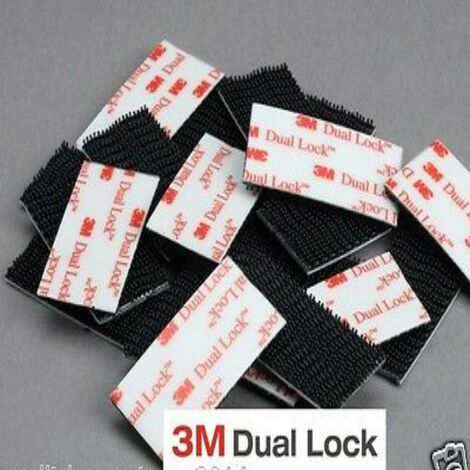 Velcro adesivo nero 25mm x 5cm Dual lock SJ 3550 3M GOPRO e TELEPASS Numero Pezzi - 20 pezzi (25mm x 50mm)