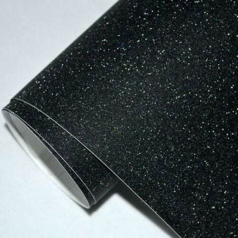 Pellicola adesiva nero glitter per car wrapping e tuning auto e