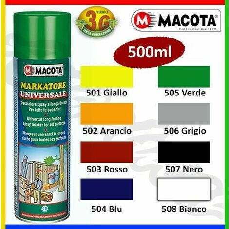 MACOTA MARKATORE smalto speciale universale per tracciare linee Colore - Rosso fluo (Ral 3026)