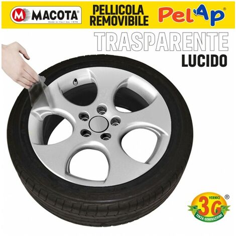 MACOTA PELAP vernice rimovibile Spray 500ml Wrapping Tuning Cerchi Car Colore - Trasparente Lucido