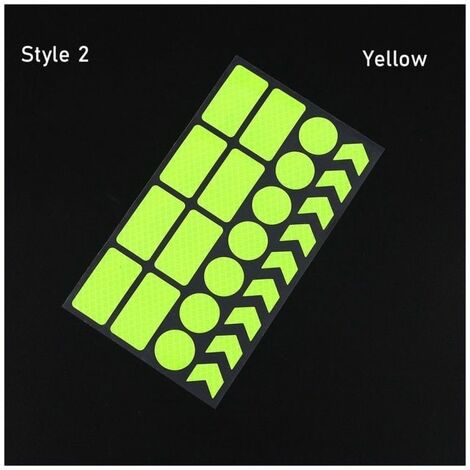 Kit adesivi rifrangenti alta visibilità per bici, monopattini, scooter, auto e passeggini Colore - Giallo (1/5)
