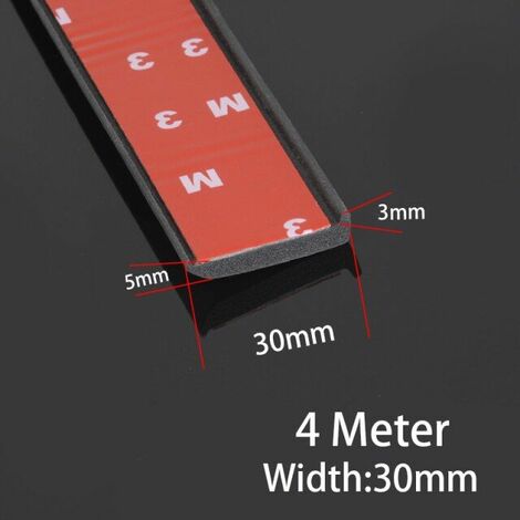 Guarnizione in gomma adesiva protettiva ad arco per passaruota parafango auto Modello - 30mm x 4M