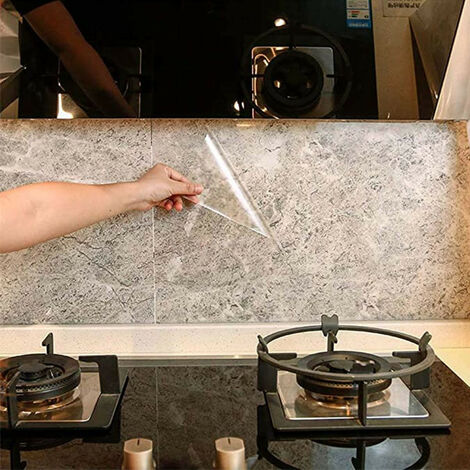 Foglio trasparente autoadesivo per cucina calore e olio 60cm x 500cm