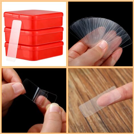 Scatola Biadesivo riutilizzabile trasparente extra forza in BOX Packaging - 1 BOX ( 10 PCS 60x60mm )