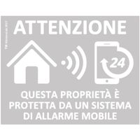 4 Adesivi allarme GPS antifurto proprietà privata con sistema di allarme mobile Misura - 4 Adesivi (11cm x 8,6cm)