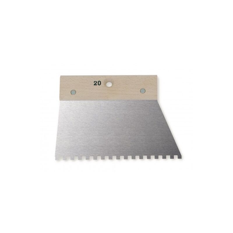MONDELIN - Spatule à colle 20 cm dents carrées - 200 mm - 4 x 2,5 x 2,5 mm