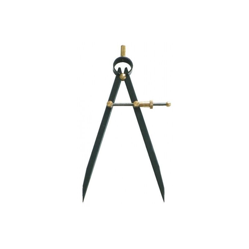 Compas de charpentier à ressort - Acier poli - 20 cm - STANLEY