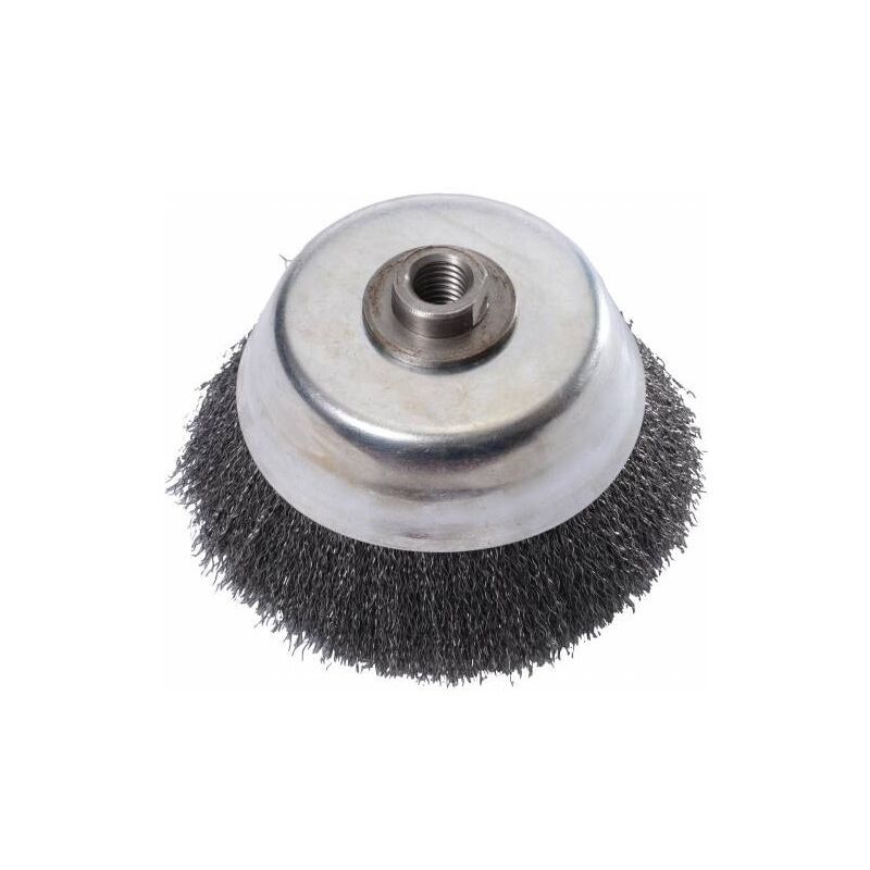 Brosse métallique ronde coupe fil acier ° 100 mm M14 x 2,0 mm pour