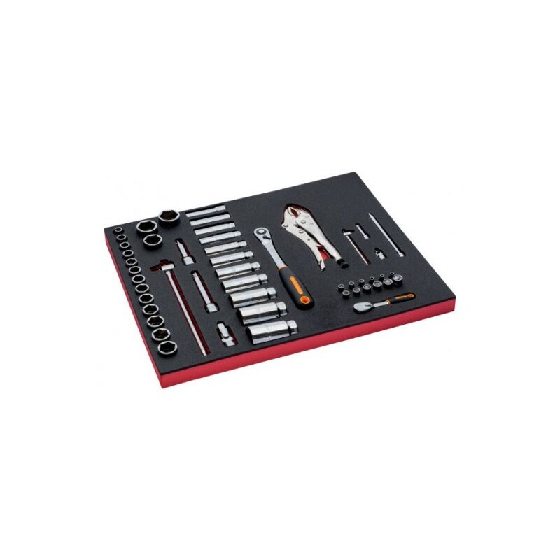 HAZET 163-138/77 Jeu de cliquets, douilles et accessoires 1/2 et 1/4