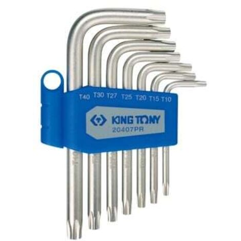 KING TONY - Jeu de 7 clés Torx Tamper (1/4)
