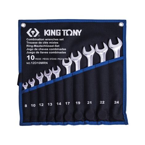 KING TONY - Trousse de 10 clés mixtes légères 8-10-12-13-14-17-19-21-22-24mm (1/2)