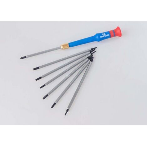 Kit De 7 Tournevis Cruciformes King Tony - PH0 à PH3, Longueurs 38 à 150 Mm