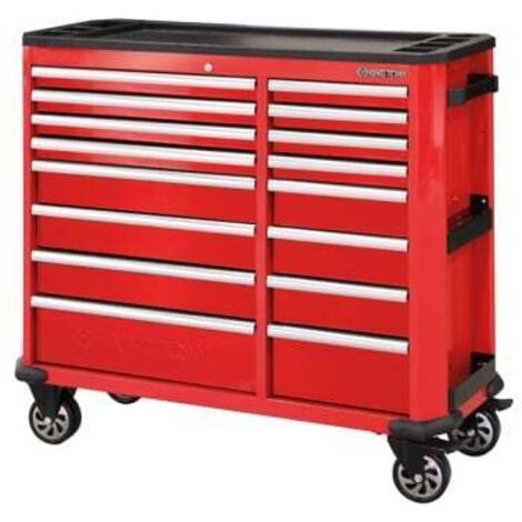 Servante d'atelier roulante 16 tiroirs – Dimensions 1091x470x1032mm – Charge maximale 550kg – Accès rapide avec tiroirs sur glissières à billes – King Tony - 470XH