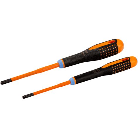 BAHCO - Jeu de Tvis ERGO Slim isolés VDE, manche trimat pr tableaux électriques - 2 pc (1/2)